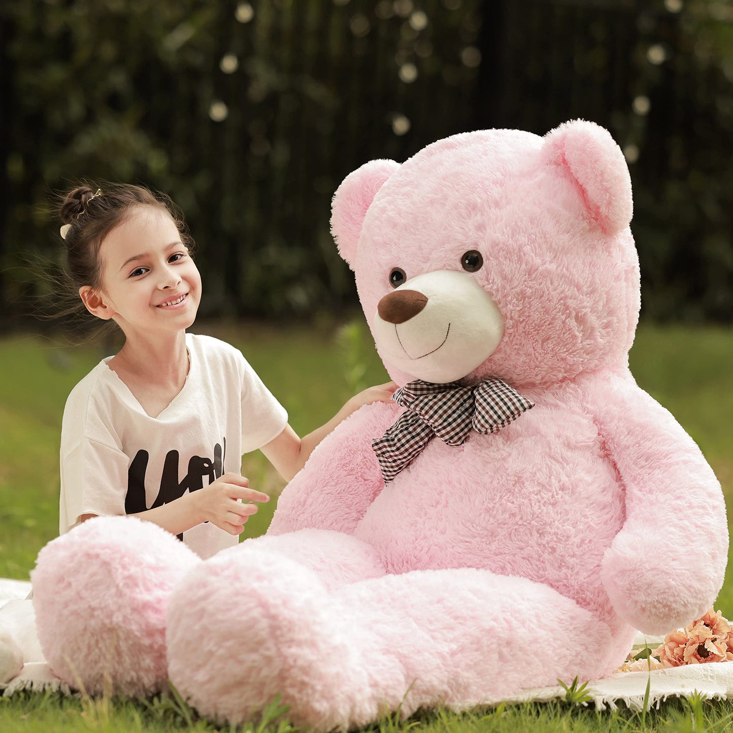 Giant 4Ft Pink Teddy Bear Perfect Gift for Her