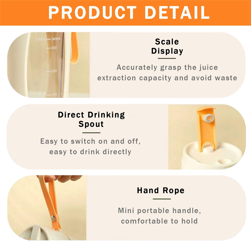 Portable Electric Juice Cup Multi-function Fruit Juicer