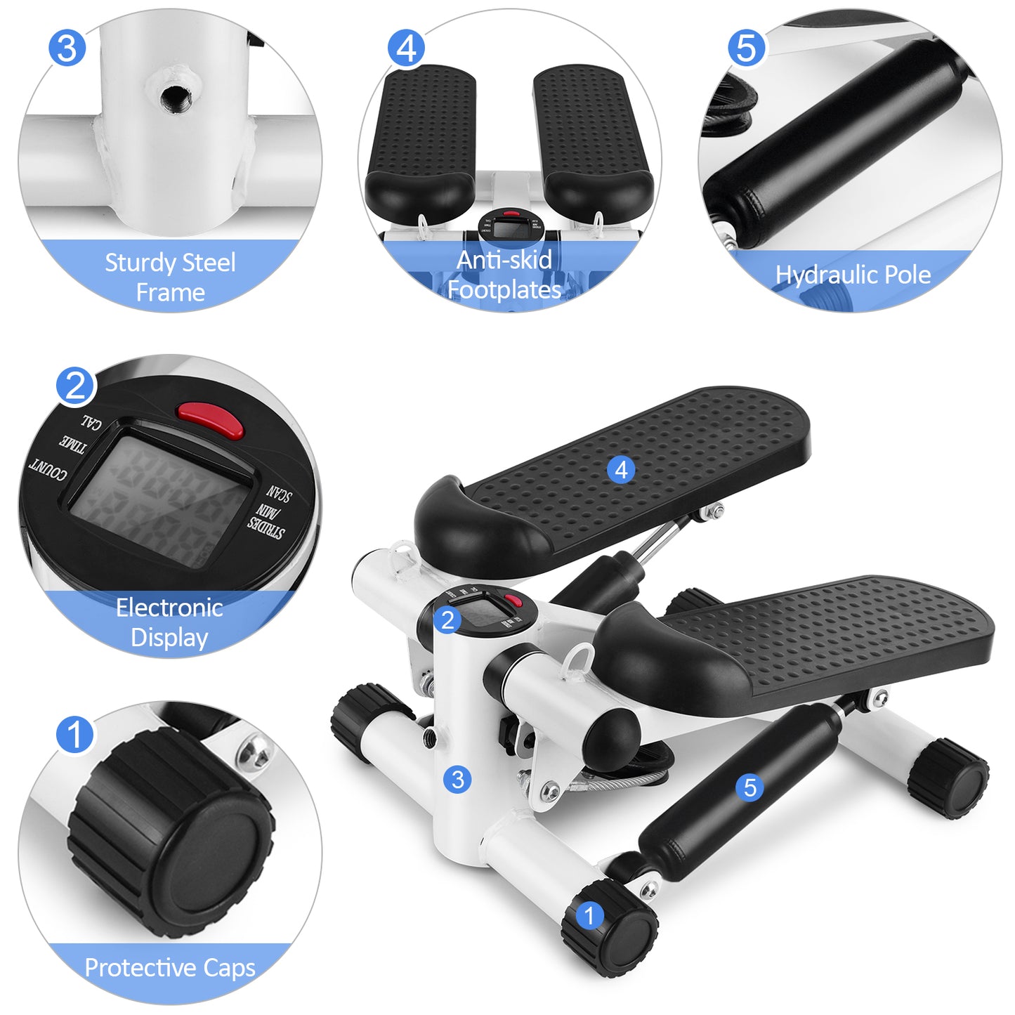 Fitness Stepper Exerciser with Rope