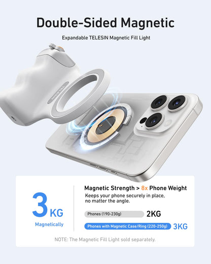 TELESIN Magnetic Selfie Ring Light
