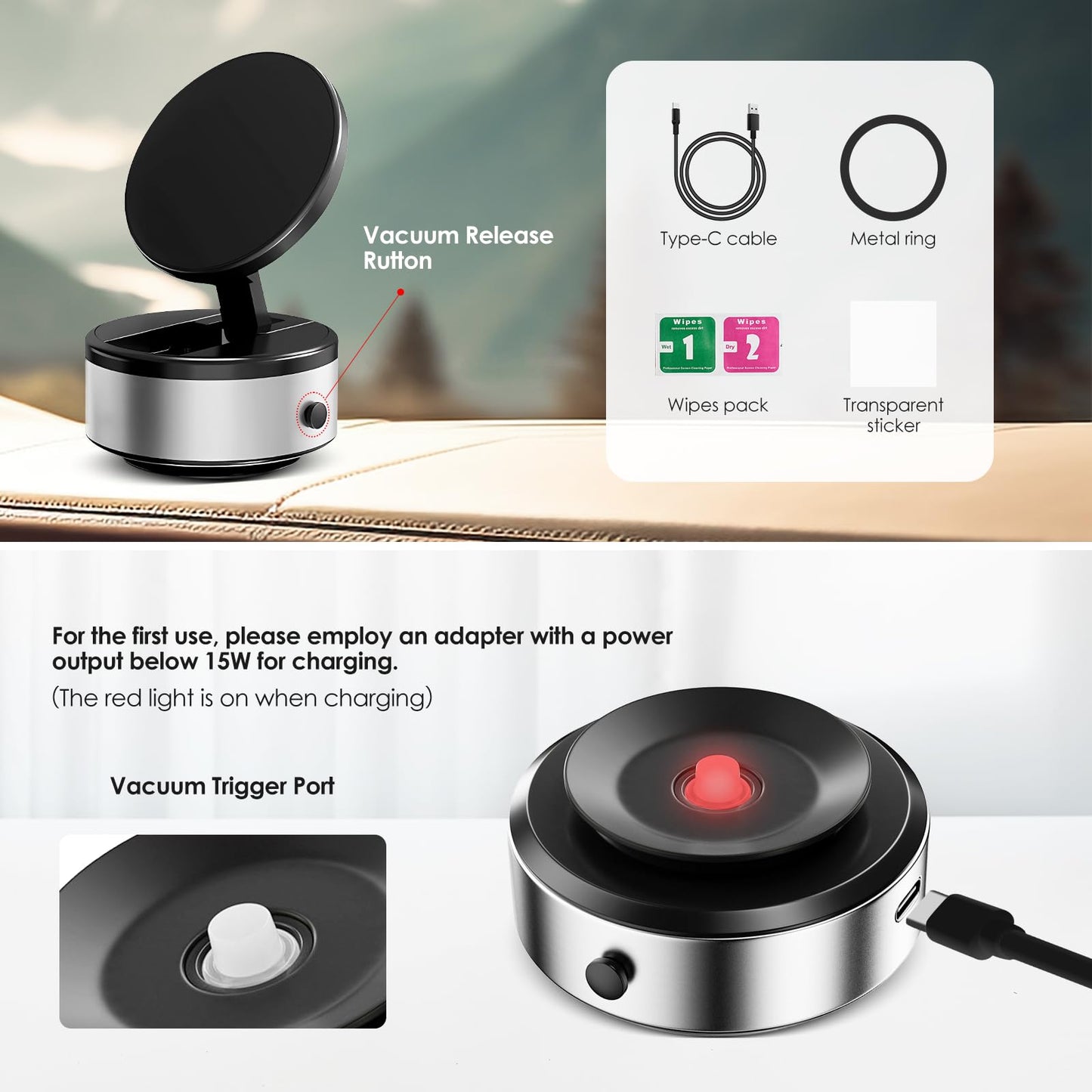 Magnetic Suction Car Phone Mount