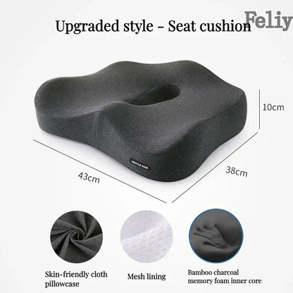 Memory Foam Seat & Lumbar Support Cushion