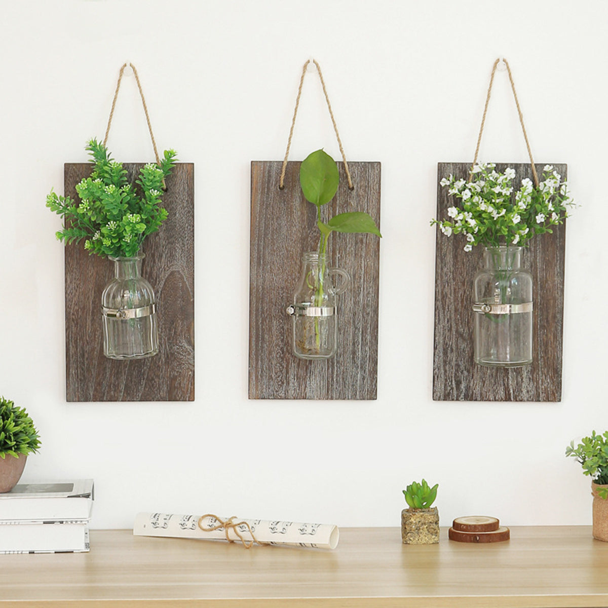 Wall Mount Decoration Piece With Jar