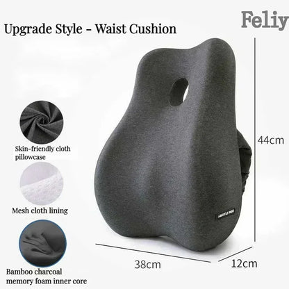 Memory Foam Seat & Lumbar Support Cushion